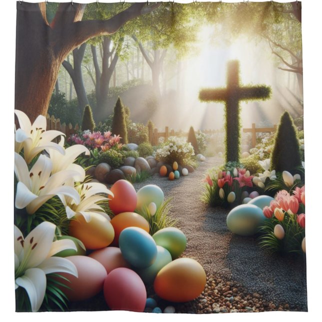 Cortina Para Box Ovos/Páscoa/Lilly (Frente)