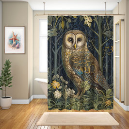 Cortina Para Box Owl Forest, William Morris Style