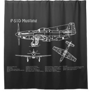 Cortina Para Box P-51D Mustang - Avião Blueprint PD