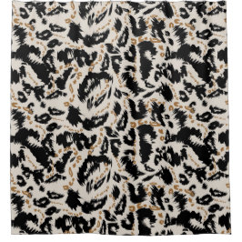 Cortina Para Box Padrão Abstrato de Leopardo Africano Boêmio
