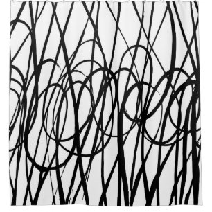 Cortina Para Box Padrão abstrato de pincel. Textura grunge. Fundo