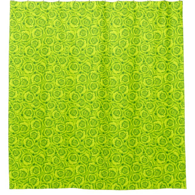 Cortina Para Box padrão abstrato floral de rosas (Frente)