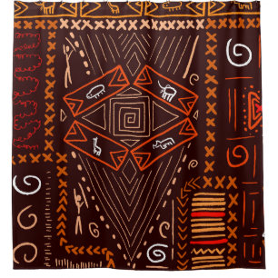 Cortina Para Box Padrão Africano Aboriginal de Arte Sem Olhos