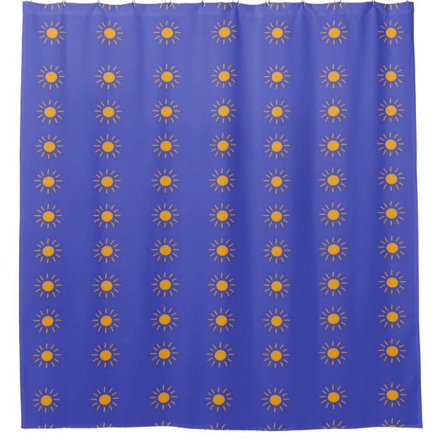 Cortina Para Box Padrão amarelo do sol (Frente)