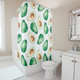 Cortina Para Box Padrão Aquarela Avocado