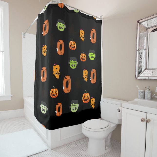 Cortina Para Box Padrão Assustador de Halloween (In Situ)