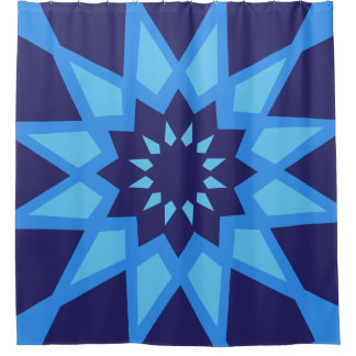 Cortina Para Box Padrão Azul do Marrocos