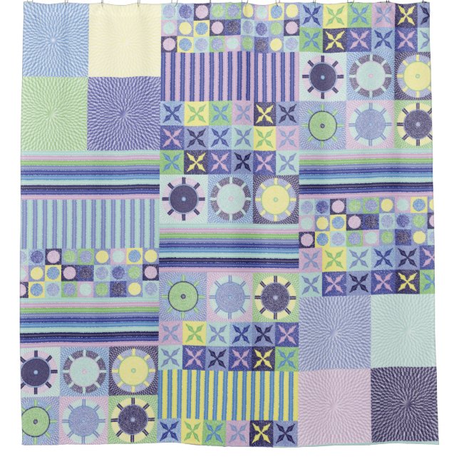 Cortina Para Box Padrão Bonito Faux Knit Crochet Blanket de Nanna (Frente)