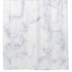 Cortina Para Box Padrão branco de textura mármore