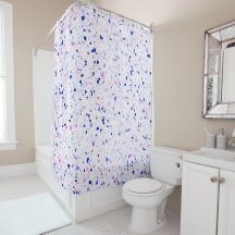Padrão Branco Elegante Terrazzo Purple
