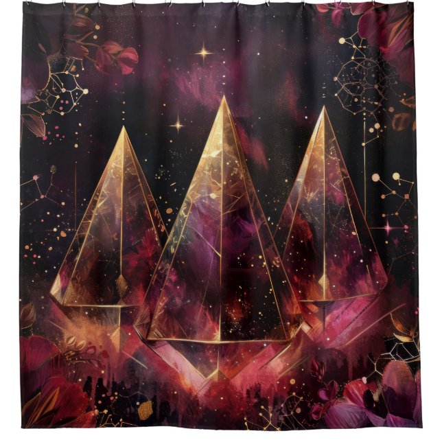 Cortina Para Box Padrão Celestial Místico de Ámexita Witchy (Frente)
