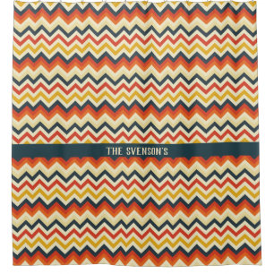 Cortina Para Box Padrão Chevron Personalizável com Cor Retroativa P