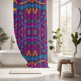 Cortina Para Box Padrão colorido elegante sem costura