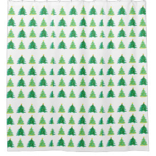 Cortina Para Box Padrão da árvore de Natal