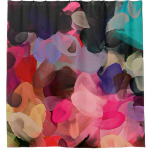 Cortina Para Box Padrão de abstrato de arte digital. Desenho manual