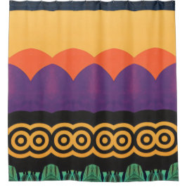 Cortina Para Box Padrão de Abstrato de cor cortina Chá a negrito