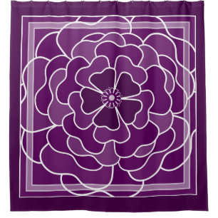 Cortina Para Box Padrão de abstrato roxo escuro
