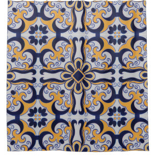 Cortina Para Box Padrão de azulejo português