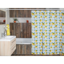 Padrão de Azulejos Florais Limão Azul País Francês
