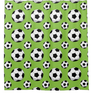 Cortina Para Box Padrão de Bola de Futebol do Cartoon