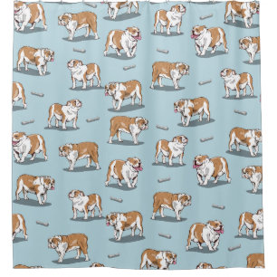 Cortina Para Box Padrão de buldogue inglês