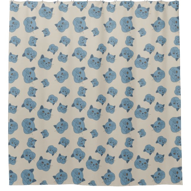 Cortina Para Box Padrão de Cat Shorthair Britânico (Frente)