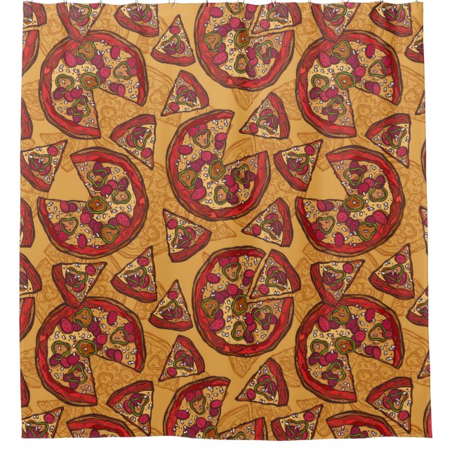 Cortina Para Box Padrão de Comida de lixo (Frente)