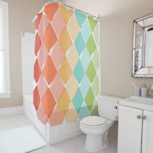 Cortina Para Box Padrão de cores vibrantes do verão