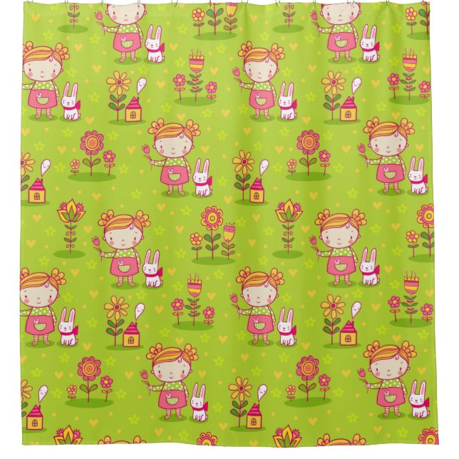 Cortina Para Box Padrão de Crianças Adoráveis (Frente)