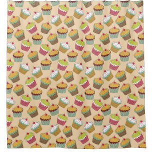 Cortina Para Box Padrão de cupcakes