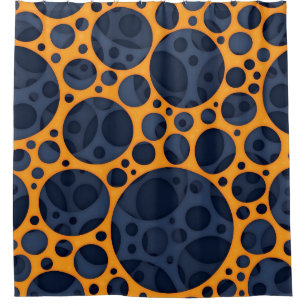 Cortina Para Box Padrão de Design de manchas de lava de Abstrato de