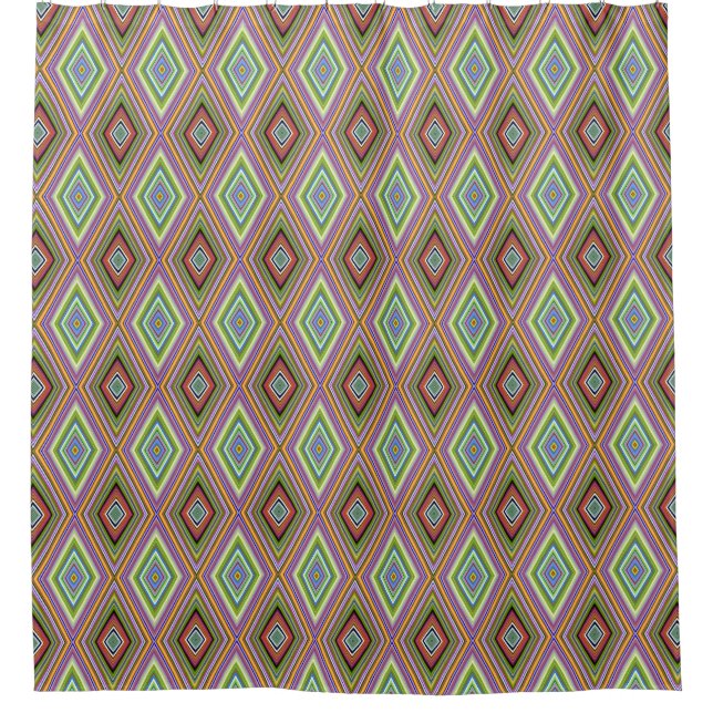 Cortina Para Box Padrão de Diamante Multicolante de Estilo Único (Frente)