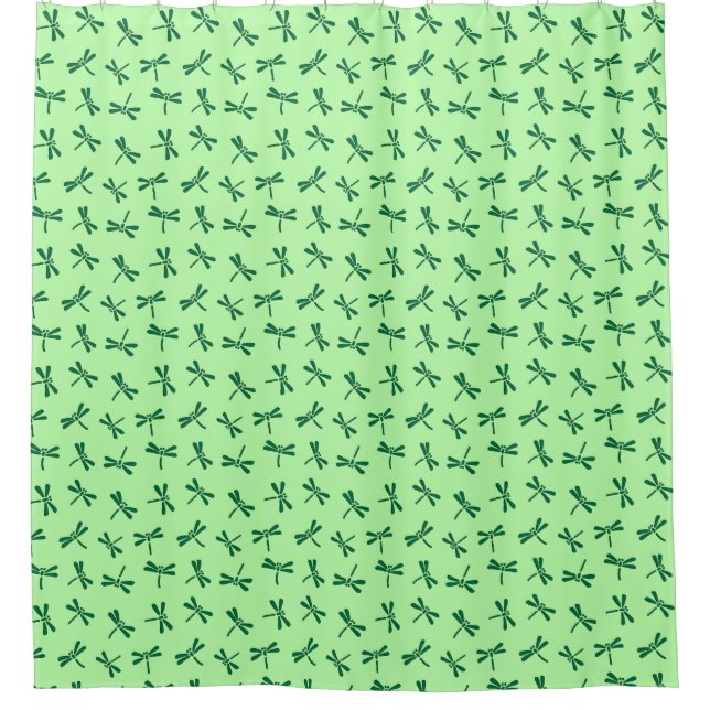 Cortina Para Box Padrão de Dragonfly Japonês, Light Jade Green (Frente)