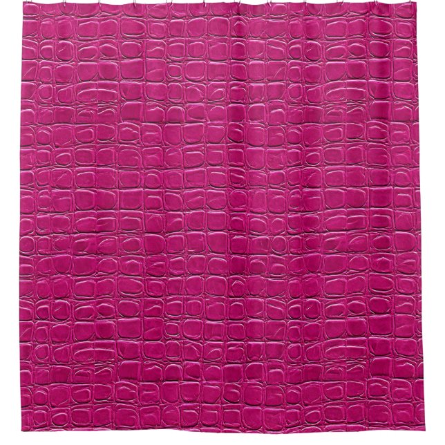 Cortina Para Box padrão de efeito de couro rosa (Frente)