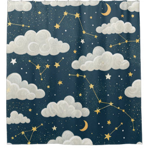 Cortina Para Box Padrão de Estrelas da Constelação Celeste (6)