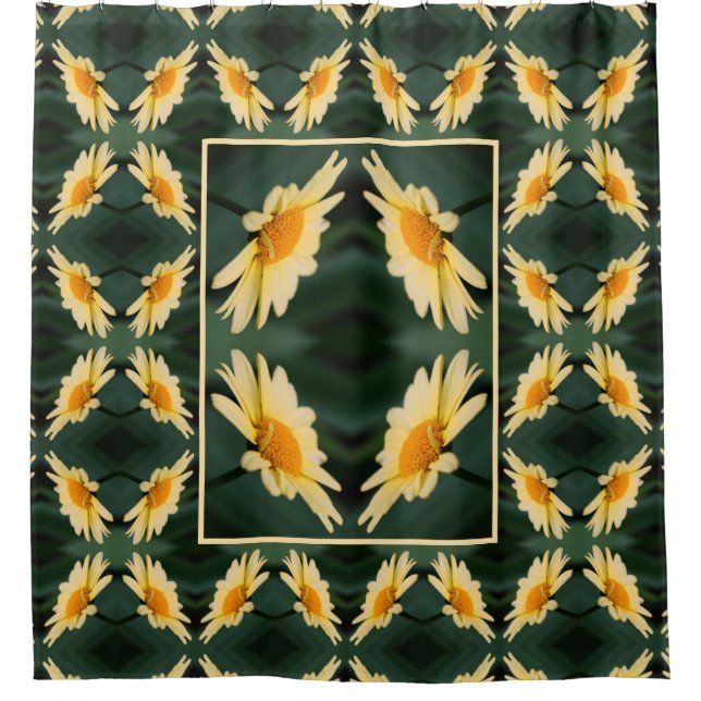 Cortina Para Box Padrão de fechamento da margarida amarela (Frente)