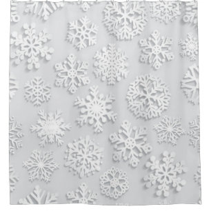 Cortina Para Box Padrão de floco de neve