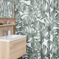 Padrão de Folhas de Oásis Moderna de Aquarela Trop