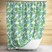 Padrão de Folhas de Palmeira Tropical Verde