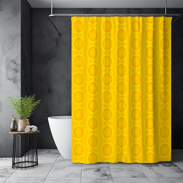 Cortina Para Box Padrão de Fruta Amarelo Brilhante do ananás