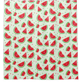 Cortina Para Box Padrão de Fruta de melancia Melon Summertime Verde