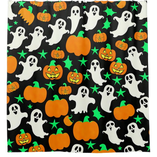 Cortina Para Box Padrão de Halloween (Frente)