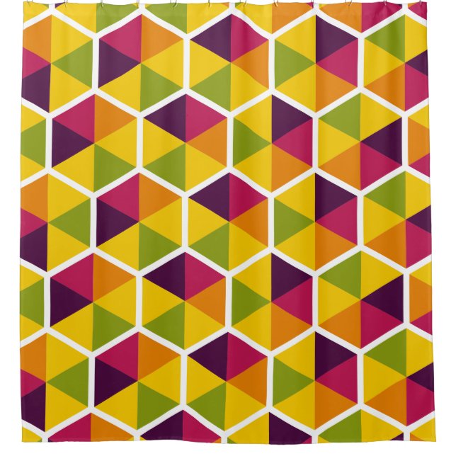 Cortina Para Box Padrão de Hexágono 01 (Frente)