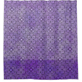 Cortina Para Box Padrão de Knit Roxo e Preto