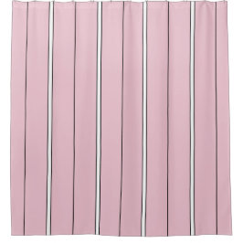 Cortina Para Box Padrão de Listra Vertical Rosa Suave Minimalista