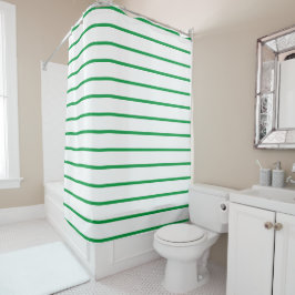 Cortina Para Box Padrão de listras finas em verde Kelly decorativo