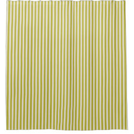 Cortina Para Box Padrão de Listras Simples em Chartreuse e Creme 