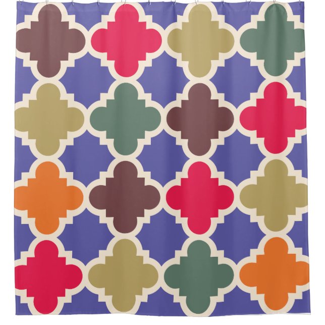 Cortina Para Box Padrão de Mosaico Marroquino (Frente)