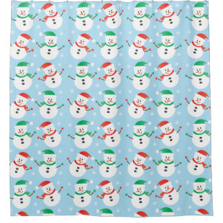 Cortina Para Box Padrão de Neve Bonito de Natal