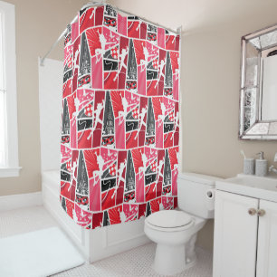 Cortina Para Box Padrão de Paris de Ladybug em quadrinhos milaculos